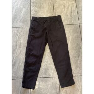 The North Face Womens XS Elastic Waist Cargo Pants Dark Gray Organic Cotton